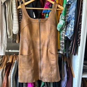 Free People brown leather jumper